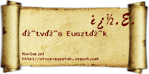Ötvös Euszták névjegykártya